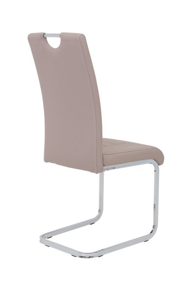 Esszimmerstühle Stuhl Freischwinger 4er Set RUBEN Cappuccino