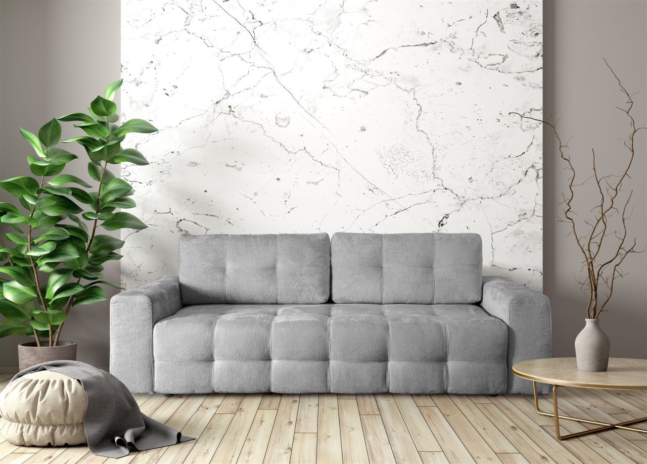 Schlafsofa ersofa Sofa 3-Sitzer ARIELLE in Stoff Perfect Harmony Grau