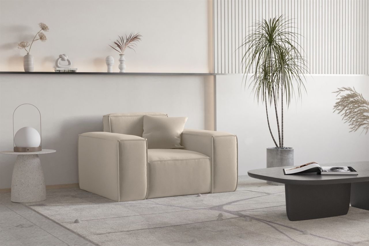 Sessel ersessel CELES PREMIUM in Stoff Opera Velvet Beige