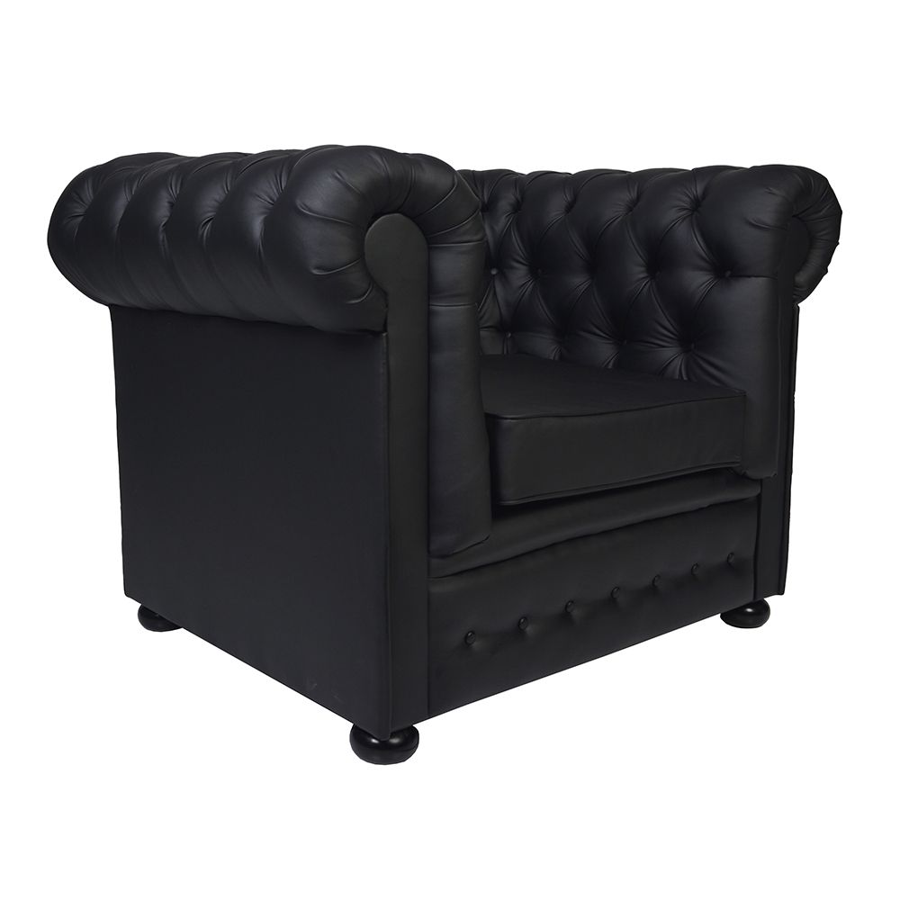 Sessel Polstersessel YELM CHESTERFIELD Massivholz Buche