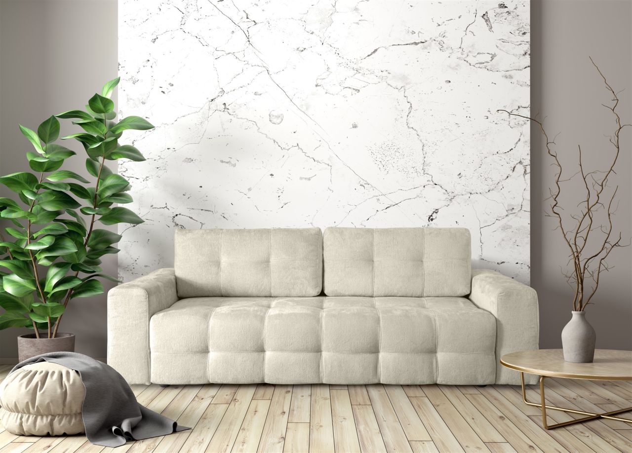 Schlafsofa ersofa Sofa 3-Sitzer ARIELLE in Stoff Perfect Harmony Creme