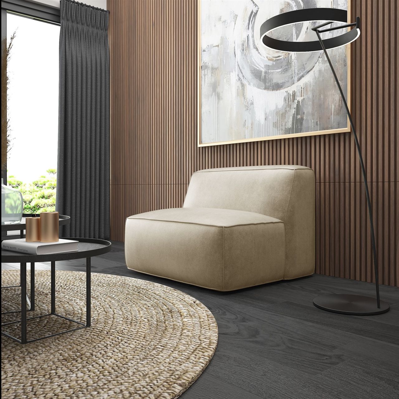 Sessel ersessel HELMER XS in Stoff Pola Beige