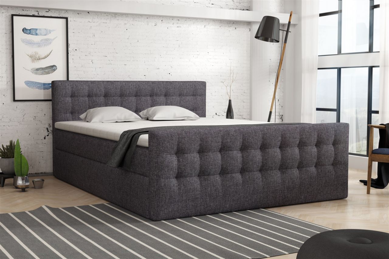 Boxspringbett Schlafzimmerbett ANKER 140x200cm in div. Farbvarianten