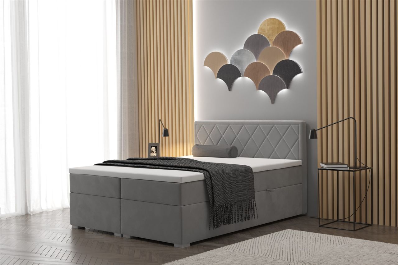 Boxspringbett Schlafzimmerbett RAMIRO 120x200cm in div. Farbvarianten