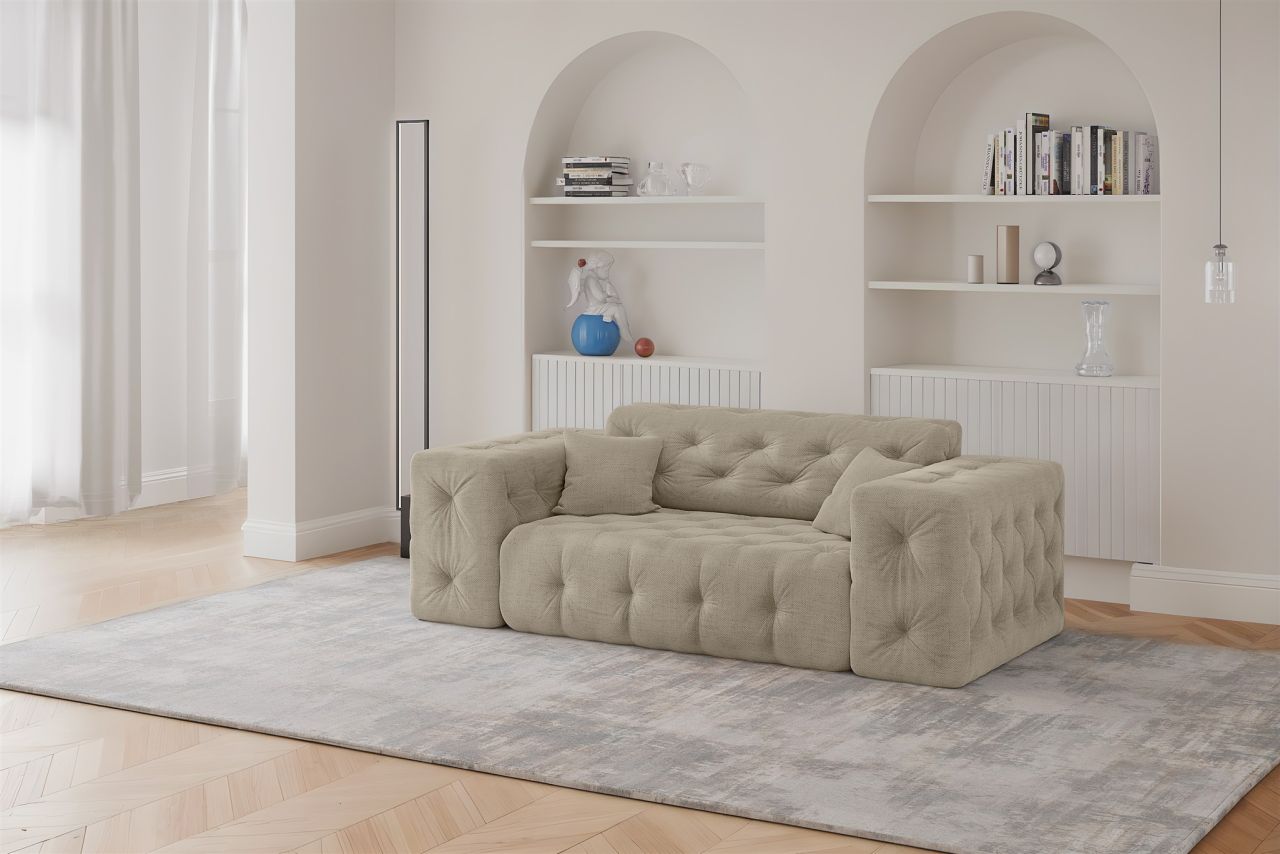 Sofa ersofa CHANTAL 2-Sitzer in Stoff Moly Beige