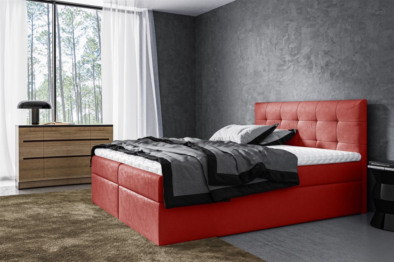 Boxspringbett Schlafzimmerbett VIDE 120x200cm inkl.Bettkasten