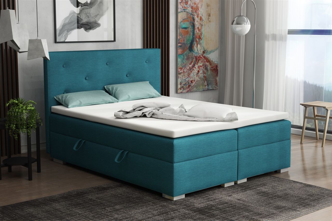 Boxspringbett Schlafzimmerbett PADUA 140x200cm inkl.Bettkasten