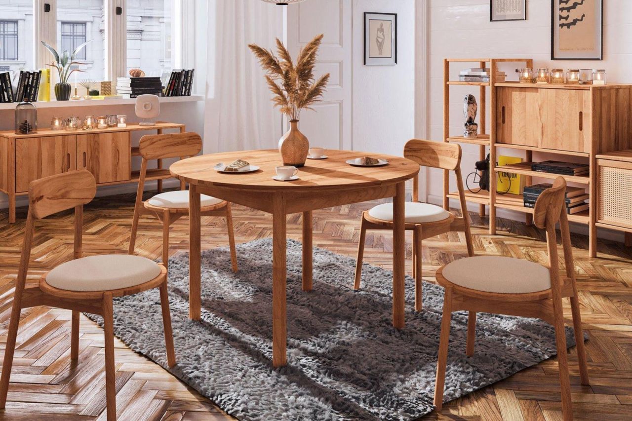 Esstisch Tisch Massivholztisch SAGA Buche massiv 100x100 cm