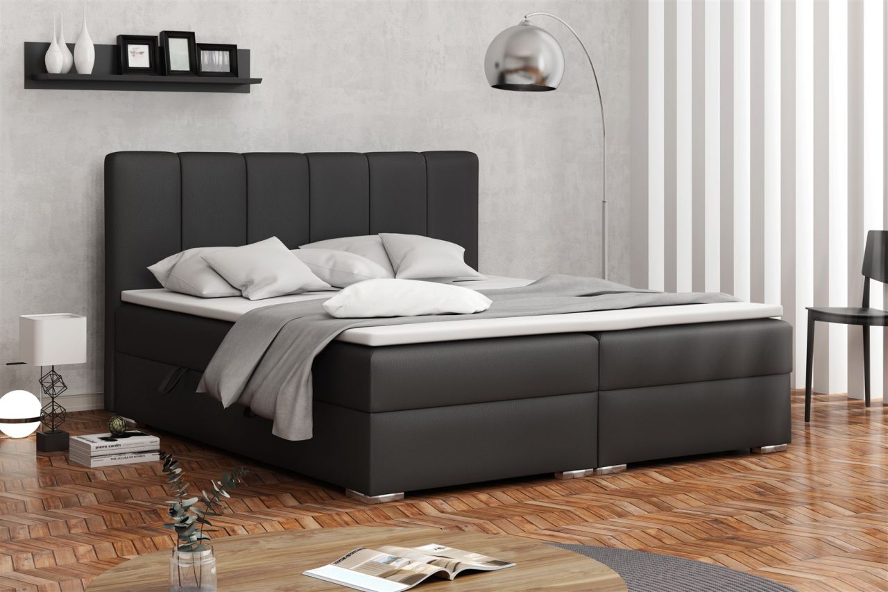 Boxspringbett Schlafzimmerbett ALVARA 140x200cm inkl.Bettkasten