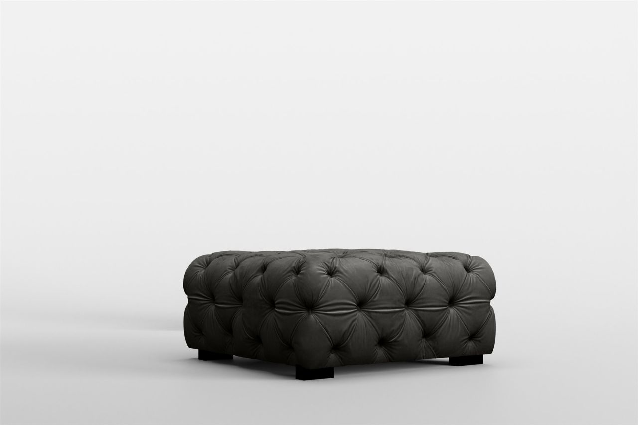 Polsterhocker erhocker Sitzhocker NATALIE in Stoff Riviera Anthrazit