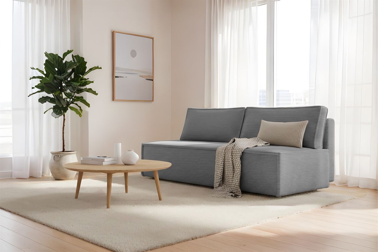 Sofa ersofa AMANDA 3-Sitzer mit Schlaffunktion in Stoff Poso Grau