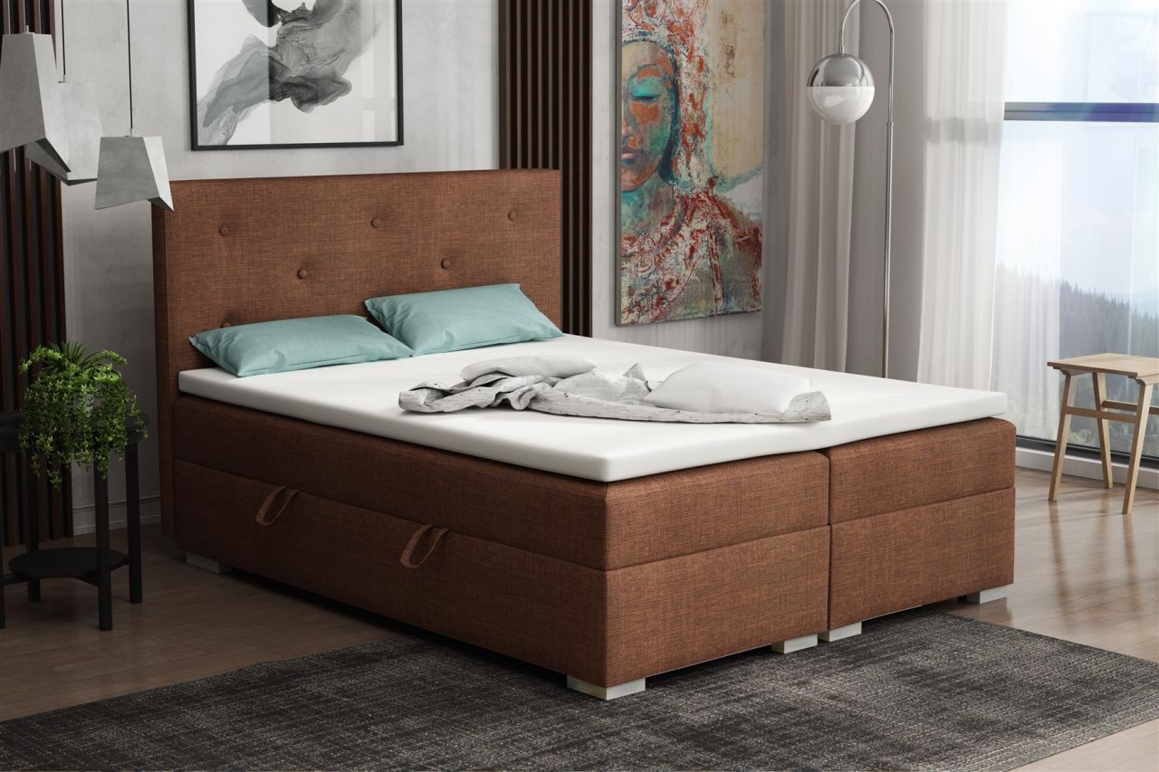 Boxspringbett Schlafzimmerbett PADUA 140x200cm inkl.Bettkasten