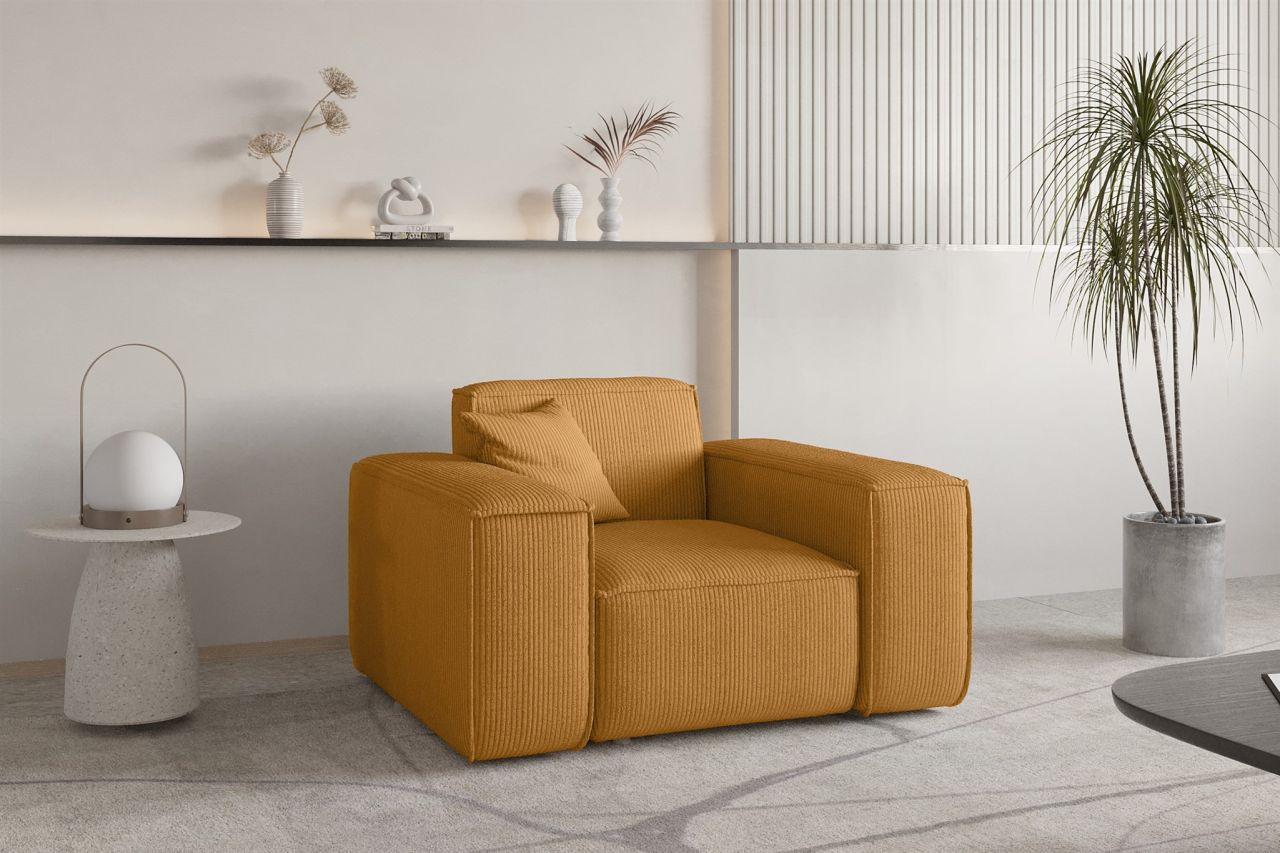 Sessel ersessel CELES PREMIUM in Stoff Scala Senfgelb