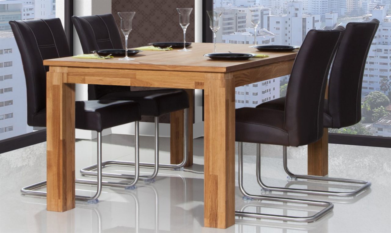 Fun Möbel Esstisch Tisch MAISON Eiche massiv 130x80 cm