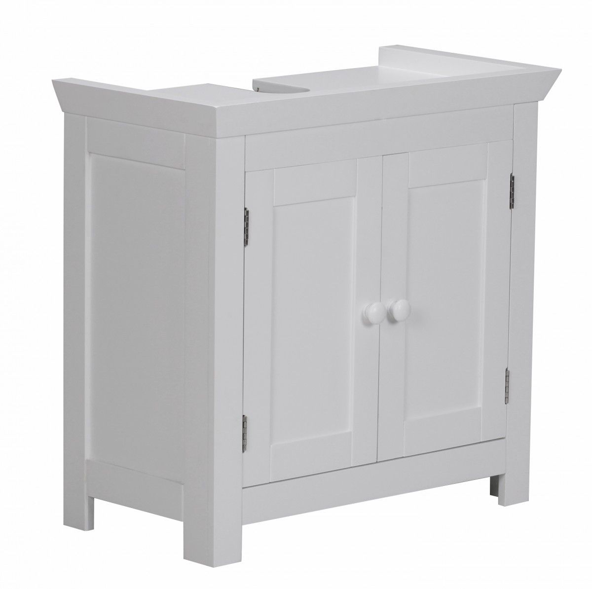 Bad Waschbecken Unterschrank - HOME - 55,5x57x30 cm 2 Türen weiß