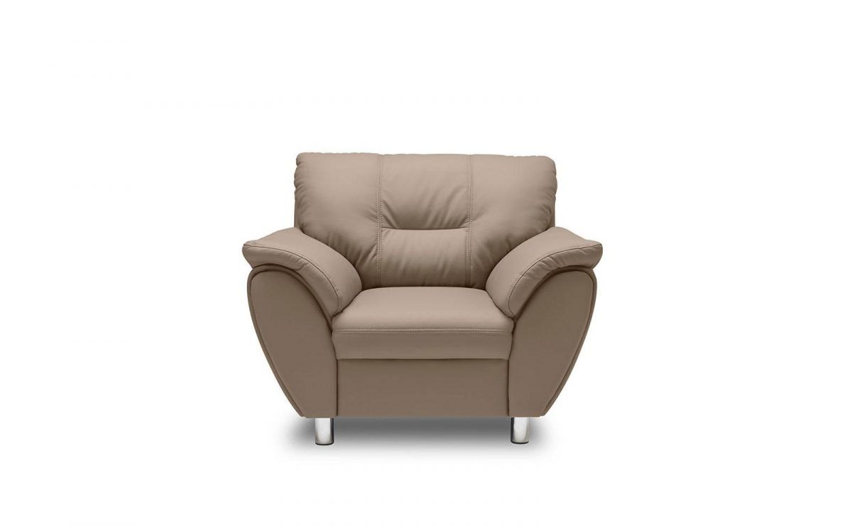 Sessel Polstersessel SARAH aus Kunstleder Beige