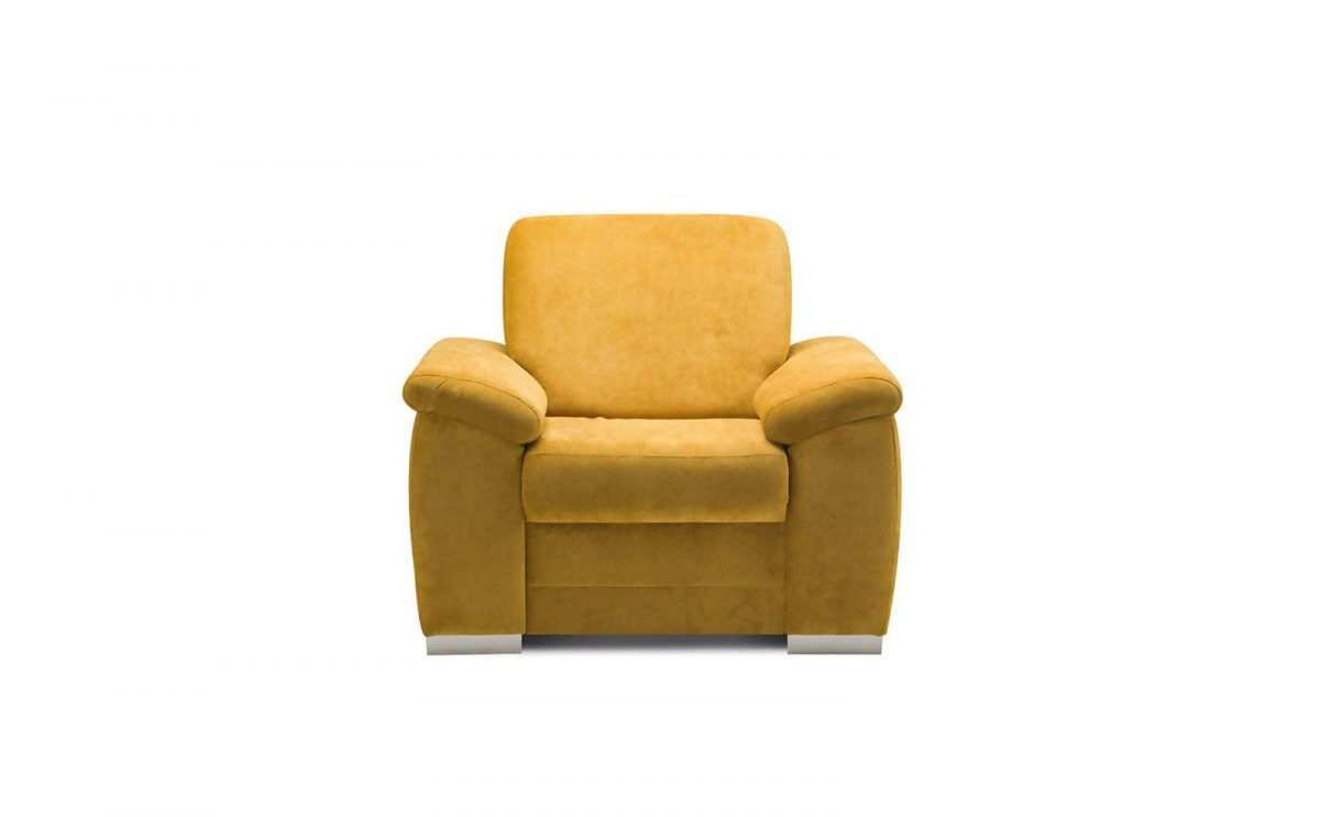 Sessel Polstersessel VINZENT Polyesterstoff Gelb