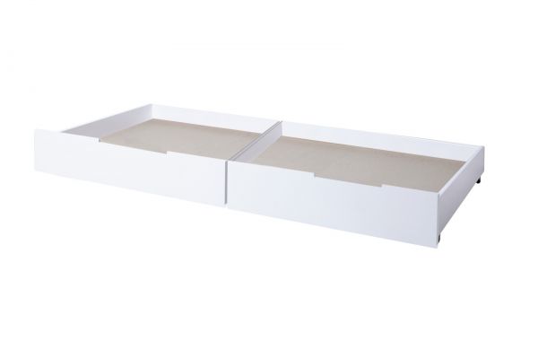 Schubkasten 2er Set für Einzel- und Etagenbetten LEVIN Buche Weiss