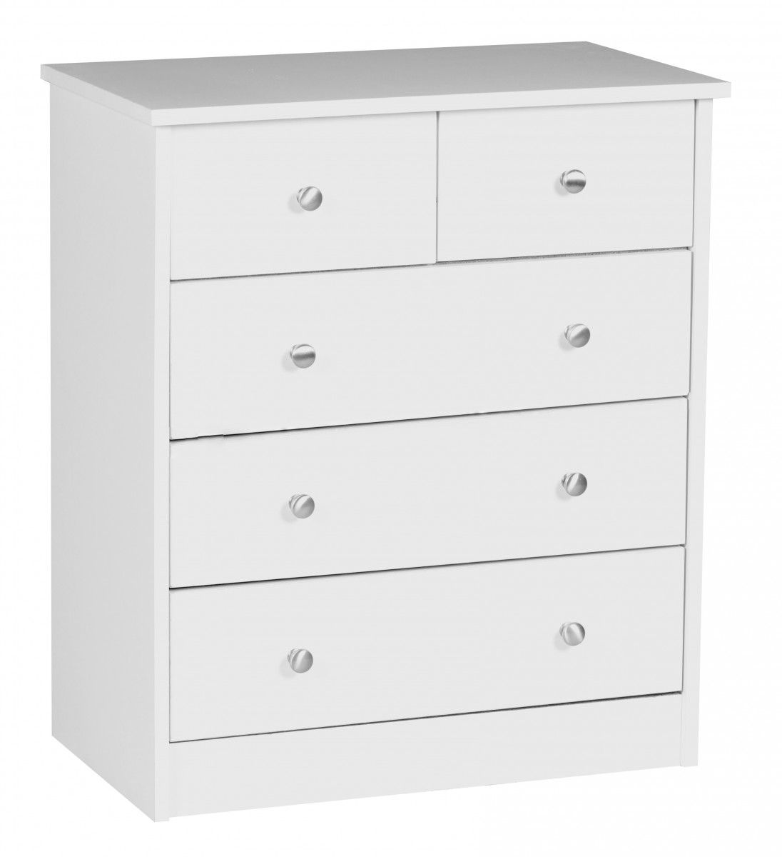 Fun Moebel Kommode- AMON - Weiß 60x70x35 cm Sideboard Anrichte mit 5 Schubläden