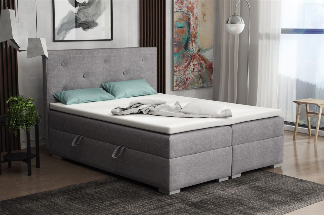 Boxspringbett Schlafzimmerbett PADUA 140x200cm inkl.Bettkasten