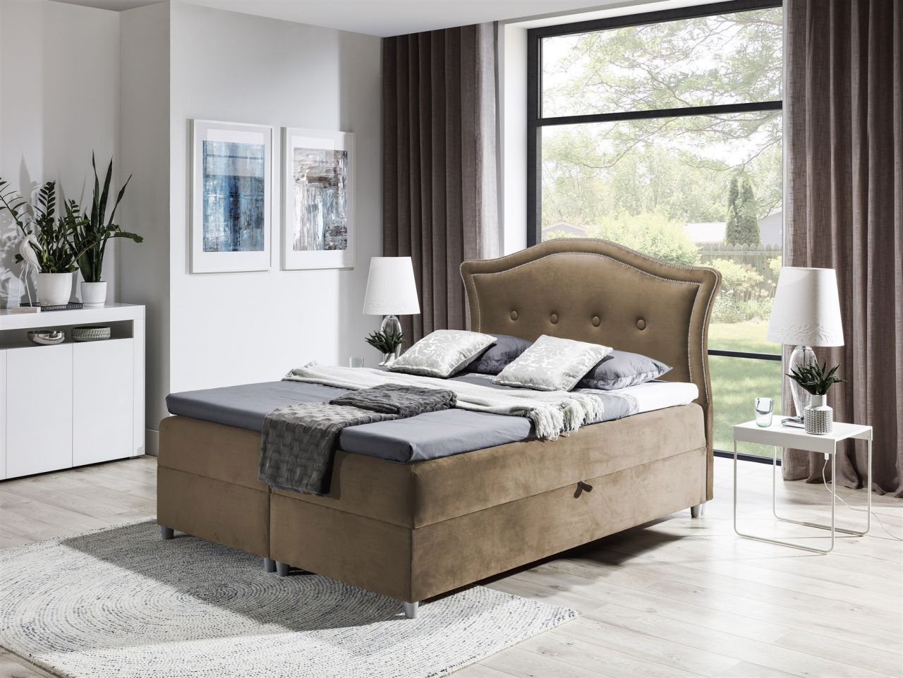 Boxspringbett Schlafzimmerbett BEDRAN 100x200cm in div. Farbvarianten