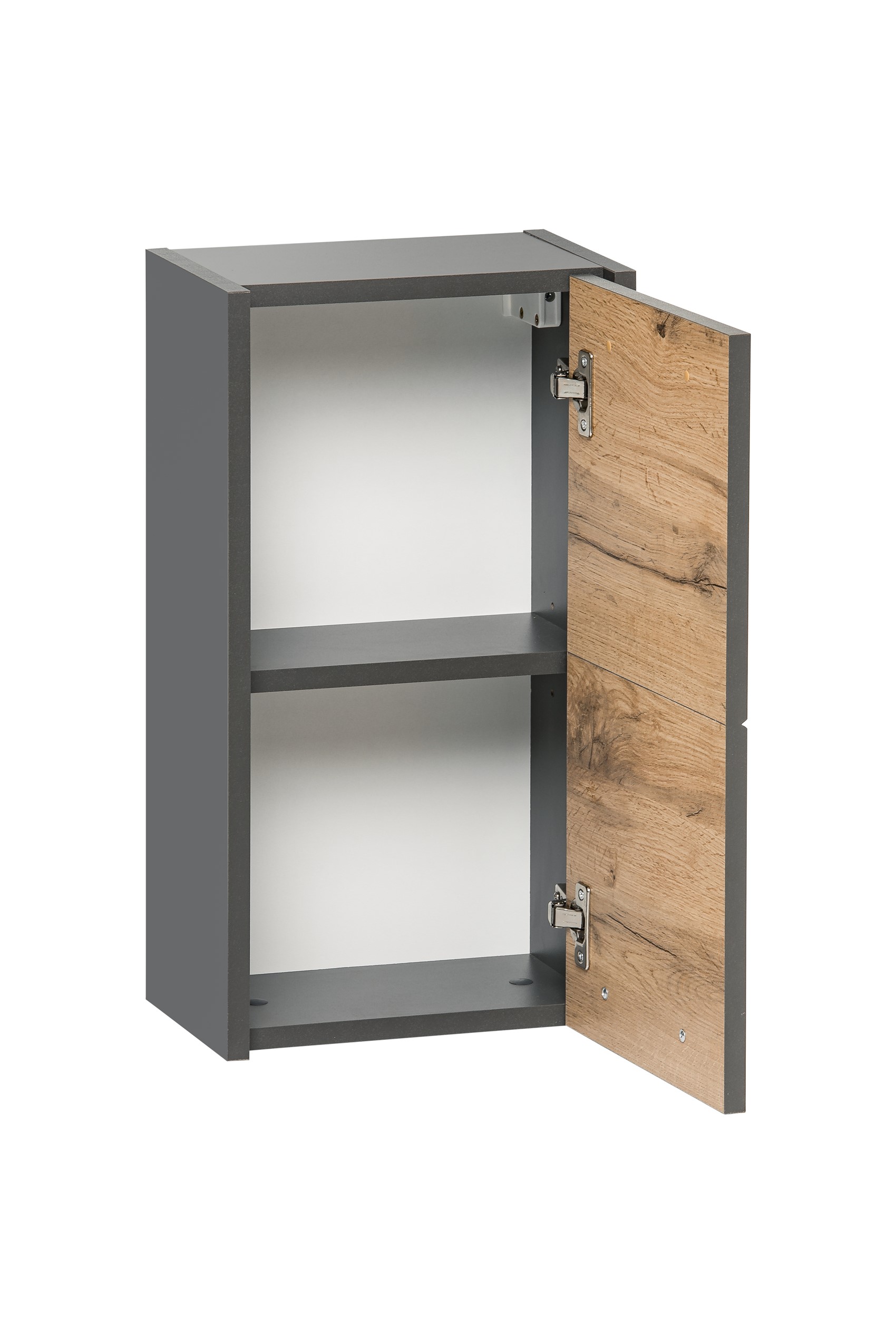 Badmöbel Set 5-tlg Badezimmerset OSLO Eiche inkl.Waschtisch 60 cm | Fun