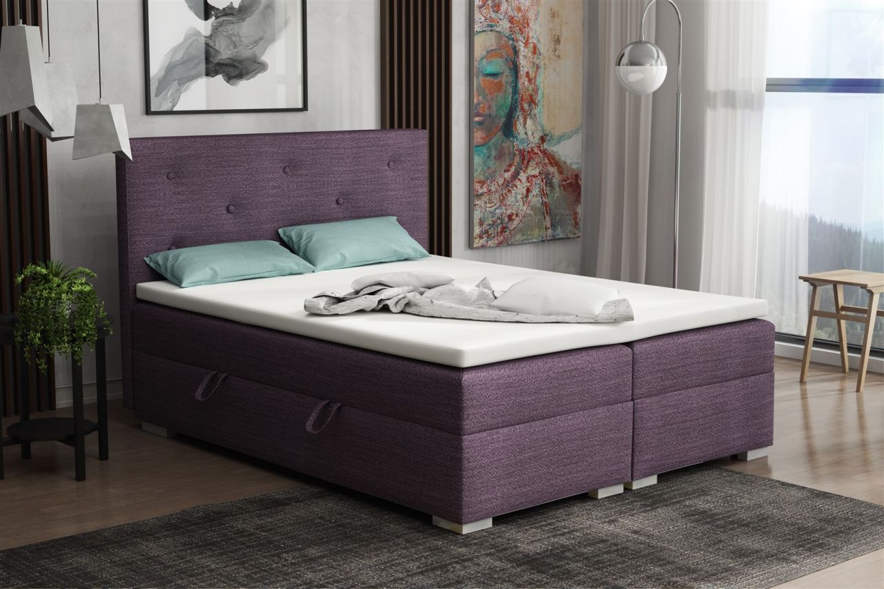 Boxspringbett Schlafzimmerbett PADUA 140x200cm inkl.Bettkasten
