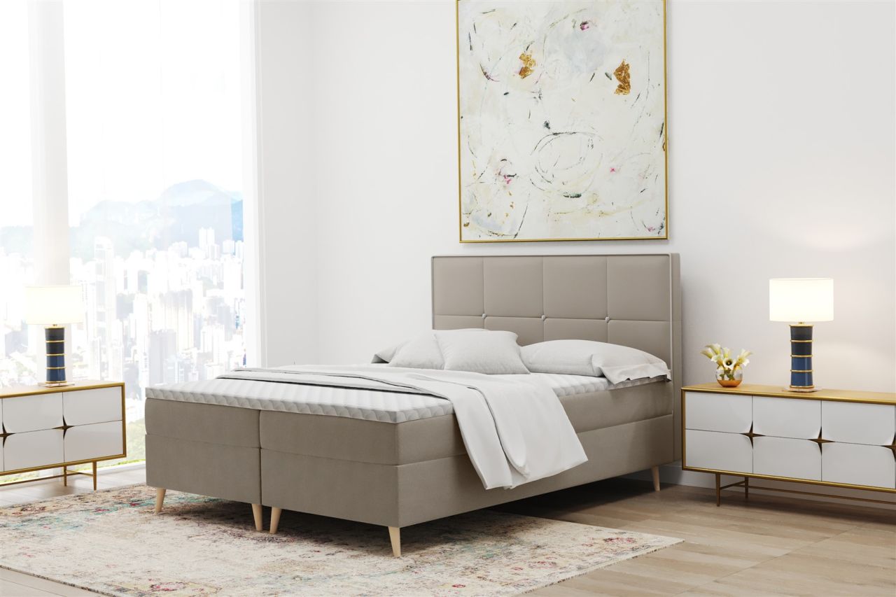 Boxspringbett Schlafzimmerbett RENAN 120x200cm in div. Farbvarianten