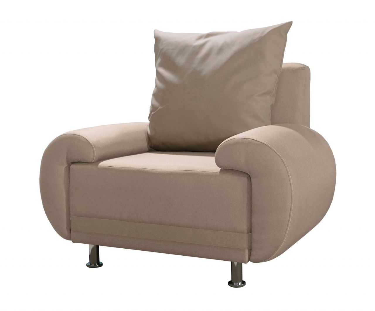 Sessel Clubsessel MIKA in Polyesterstoff Beige