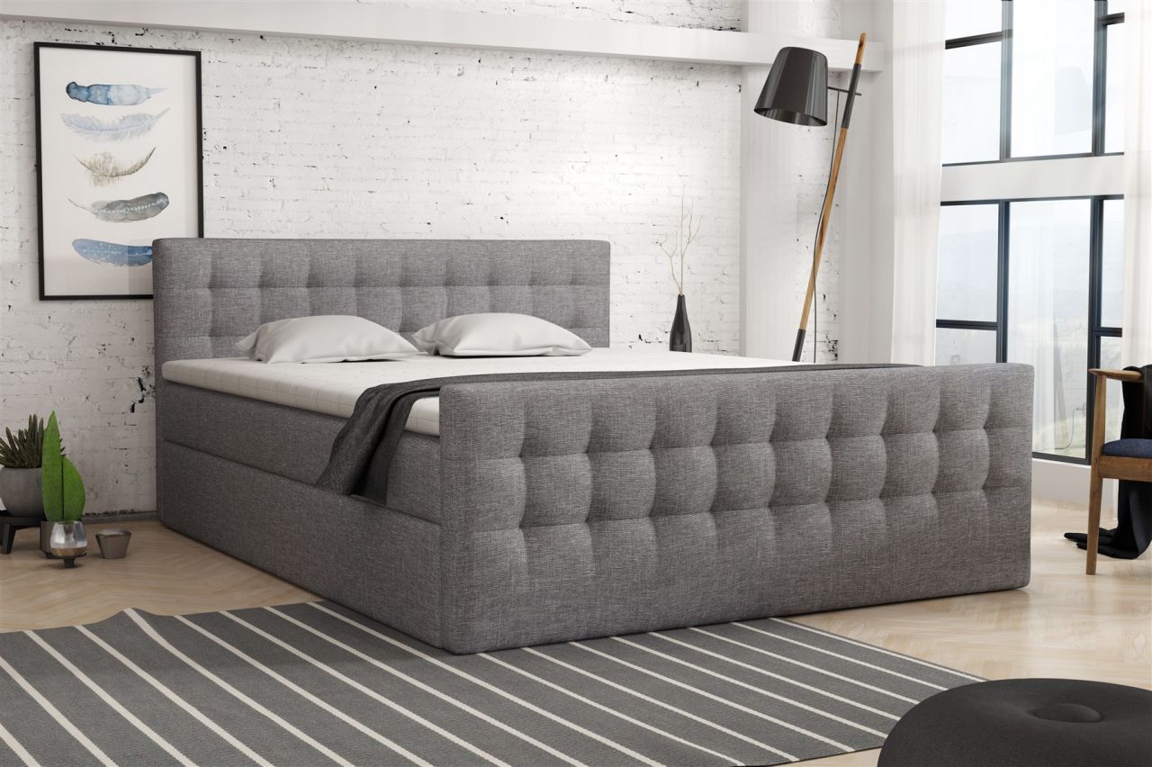 Boxspringbett Schlafzimmerbett ANKER 140x200cm in div. Farbvarianten