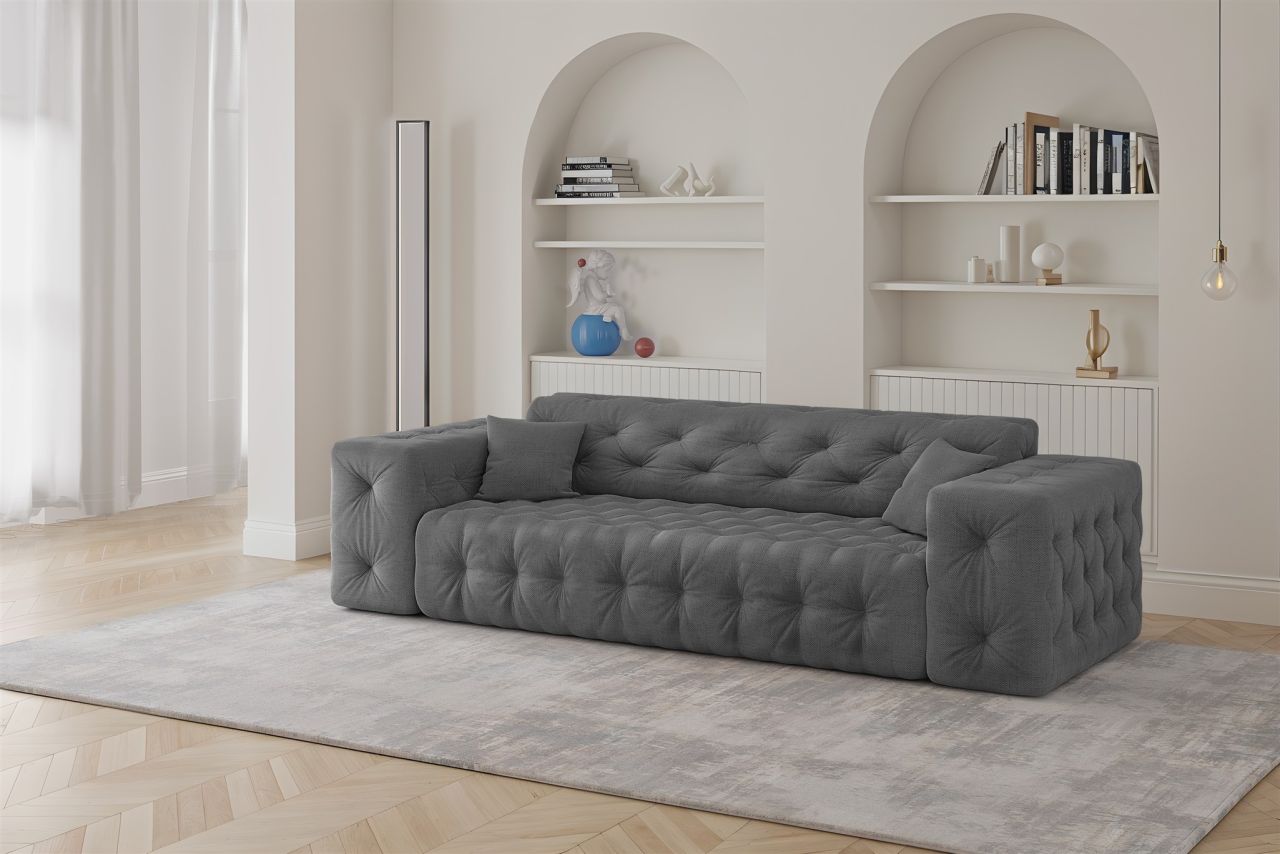 Sofa ersofa CHANTAL 3-Sitzer in Stoff Moly Anthrazit