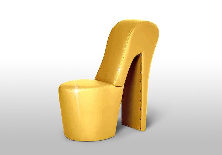 Schuhsessel ER Sessel - DONNA / Gold - High Heel Sessel
