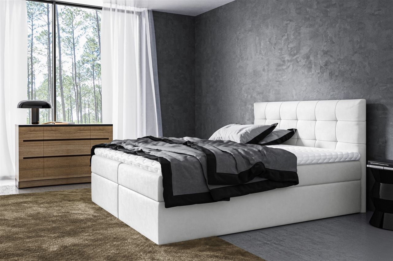 Boxspringbett Schlafzimmerbett VIDE 120x200cm inkl.Bettkasten