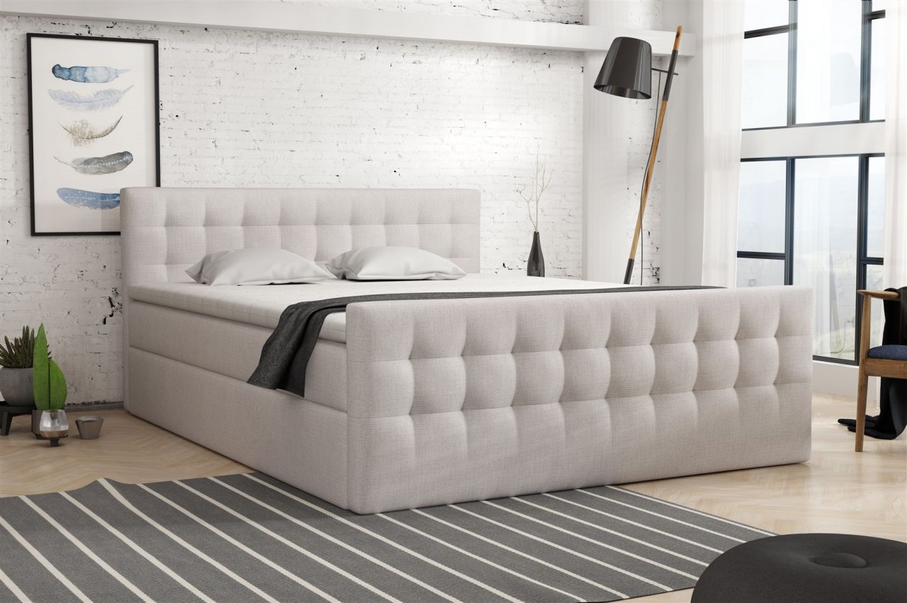 Boxspringbett Schlafzimmerbett ANKER 140x200cm in div. Farbvarianten
