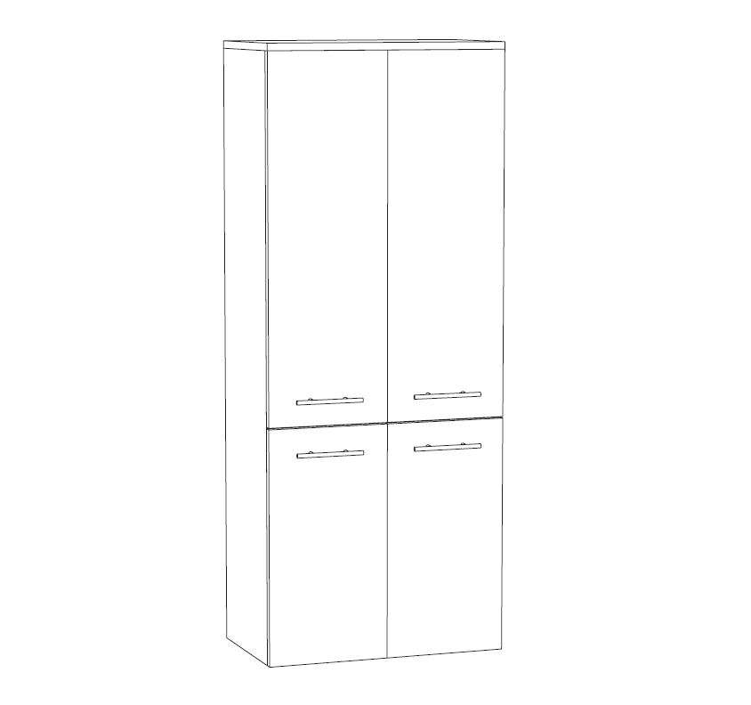 Marlin Bad 3130 - Azure Mittelschrank 60 cm MTT6F | Badmöbel-1