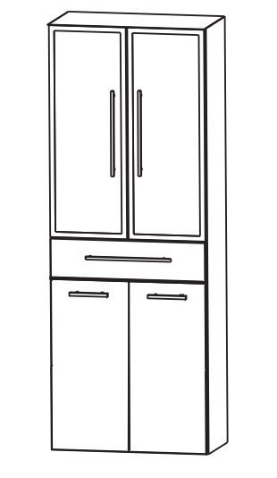 Puris Kao Line Bad-Hochschrank 60 cm breit HNA0561W