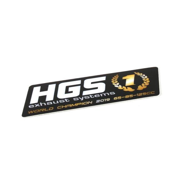HGS AUSPUFF AUFKLEBER 2T