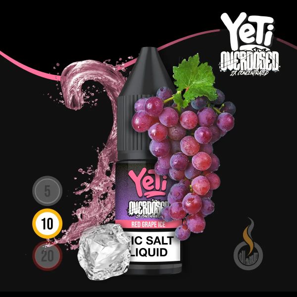 YETI Overdosed Red Grape Ice Nikotinsalz Liquid - 10 ml