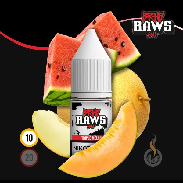 BAREHEAD Hybrid Nikotinsalz RAWS Triple Melon Liquid - 10 ml