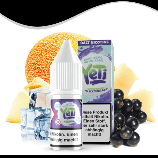 YETI Nic Salt Honeydew Blackcurrant Nikotinsalz Liquid - 10 ml