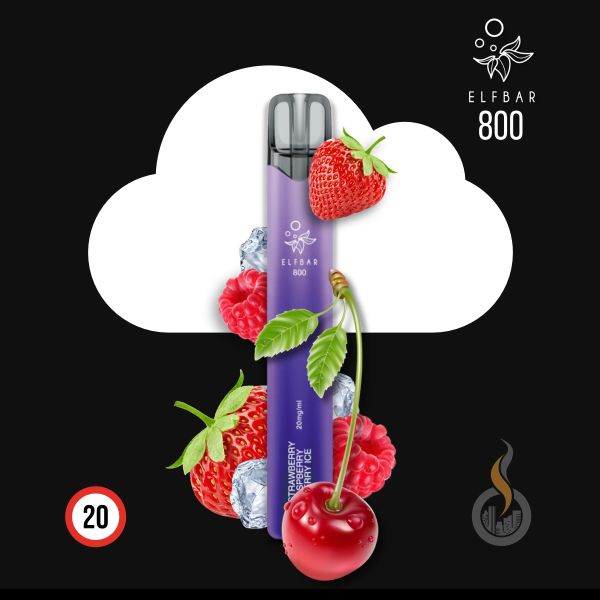 ELF BAR 800 Strawberry Raspberry Cherry Ice