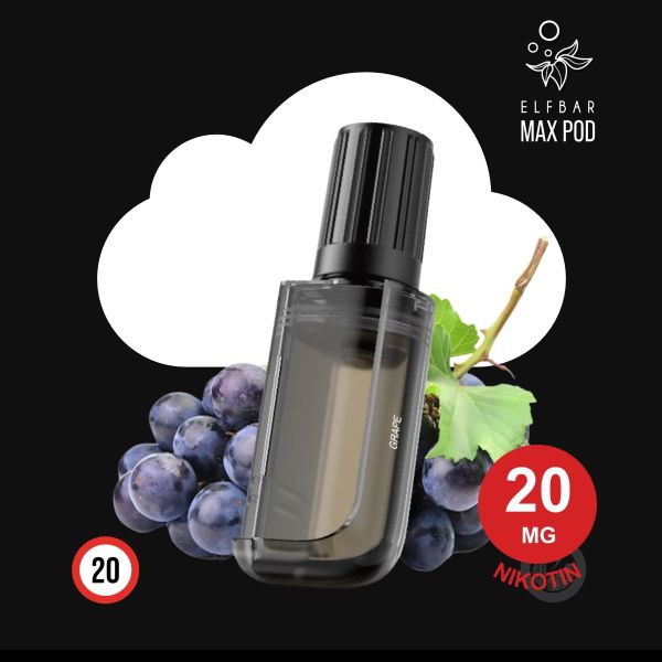 ELF BAR MAX Grape Nachfüllbehälter Pod - 10 ml