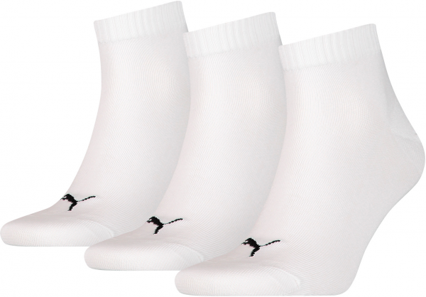 PUMA Plain Quarter-Socken 3er-Pack