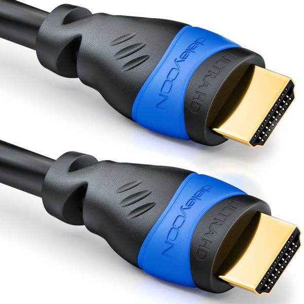 4m HDMI Kabel 2.0 / 1.4 Ethernet 4K 3D HDR FULL HD LED LCD TV Beamer deleyCON