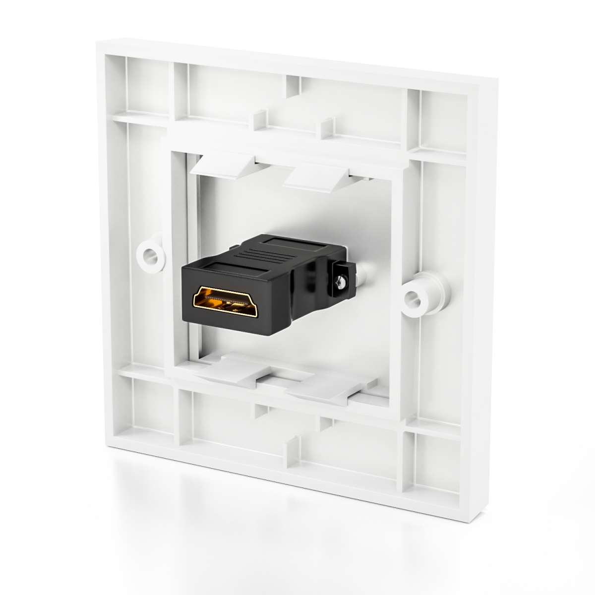 Nedis HDMI Wanddose Schwarz - 4K@60Hz Unterputz - Vergoldete Kontakte Für Optimales Bild