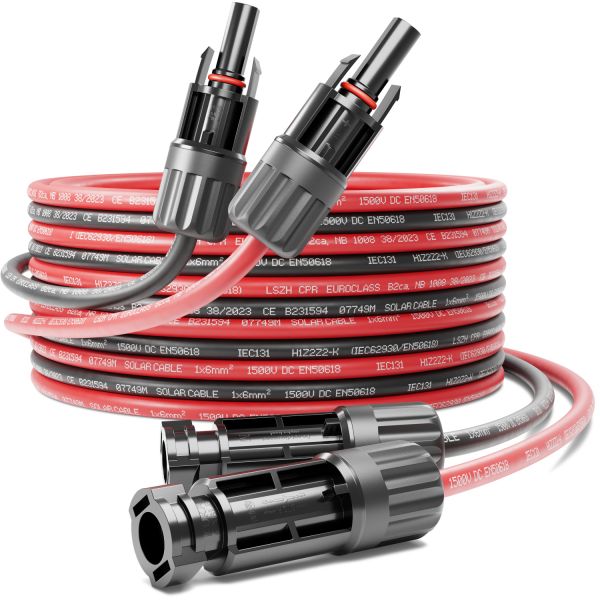 deleyCON 5m PV4 Solarkabel Verlängerung Set 6mm² für Photovoltaik-Anlagen