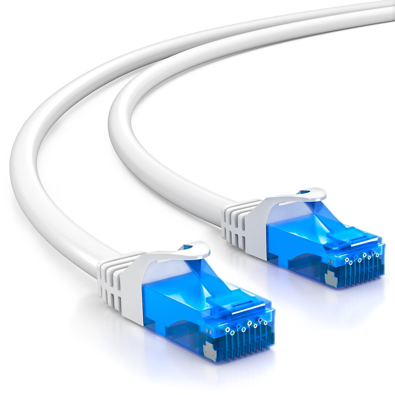 DeleyCON CAT7 Flachkabel Set - 5x 0,25m Gigabit LAN | Flach & Flexibel