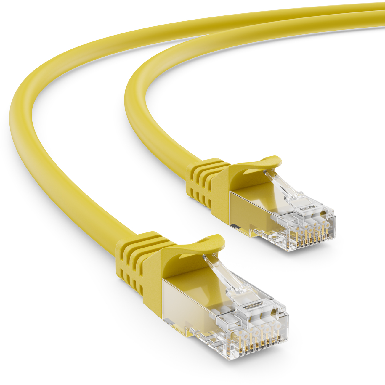 0,5m CAT 7 Patchkabel Netzwerkkabel RJ45 LAN DSL Netzwerk Ethernet Kabel gelb | Patchkabel Cat7 ...