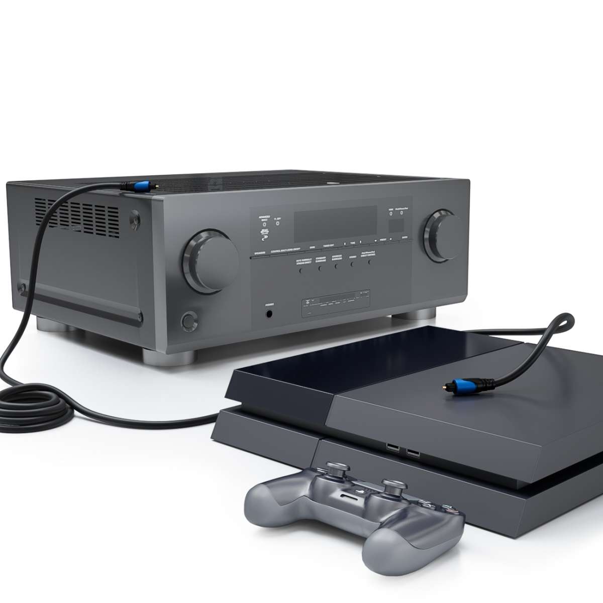 KnnX TosLink SPDIF Digitales Optisches Audio-Kabel 2 Meter - Für Heimkino & Spielekonsolen