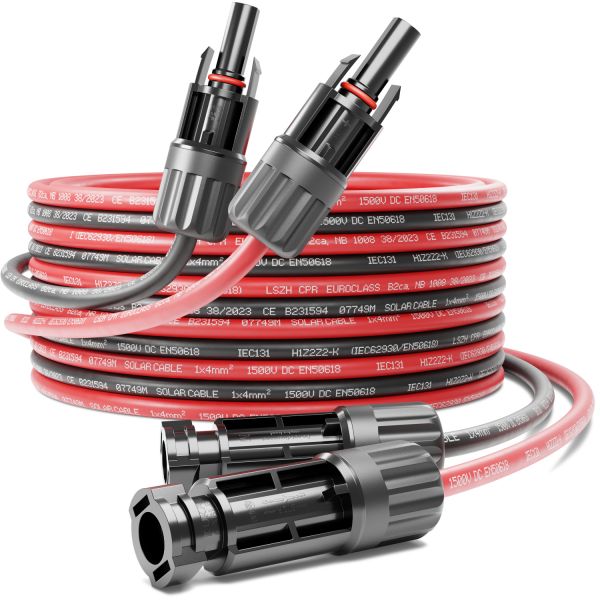 deleyCON 1m PV4 Solarkabel Verlängerung Set 4mm² für Photovoltaik-Anlagen